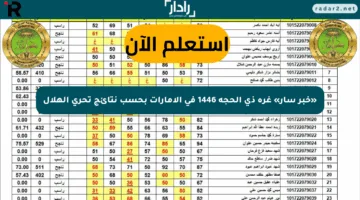 «خبر سار» غرة ذي الحجة 1446 في الإمارات بحسب نتائج تحري الهلال